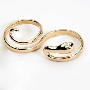 anello-double-finger-serpente-oro-rosso