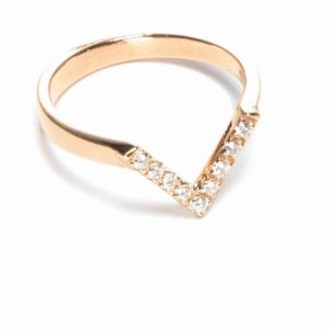 anello oro rosa e diamanti