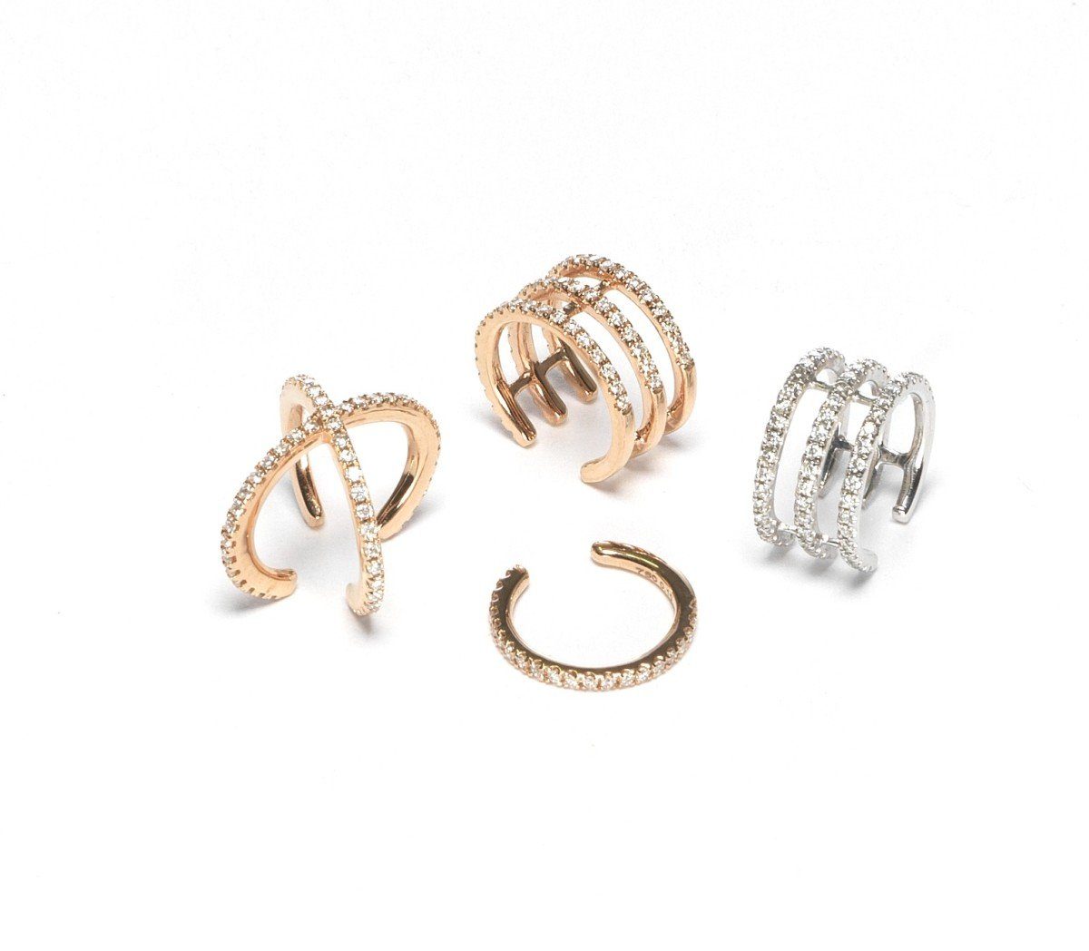 Ear Cuff Donna Senza Buco - Minimalista In Ottone Placcato Oro 14K - Gioiello Ipoallergenico