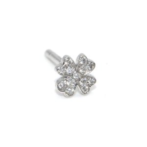 small four leaf clover earring