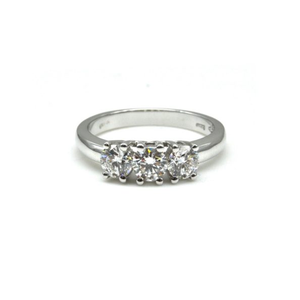 anello trilogy, diamanti 0,54 carati