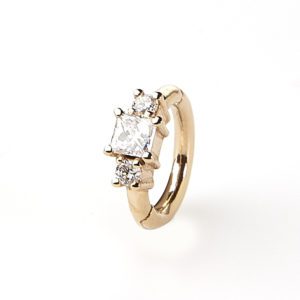 orecchino helix cerchietto diamanti oro rosa