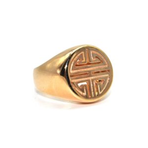 Anello Chevalier oro rosa simbolo di lunga vita