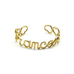 Francesca red gold rigid wire bracelet