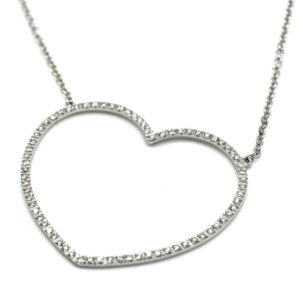 Girocollo cuore diamanti