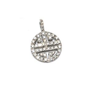 white gold and diamond pendant