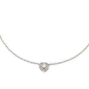 Heart cut diamond choker and diamond outline - bridal jewelry