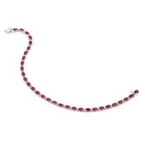 BRACCIALE TENNIS RUBINI E DIAMANTI