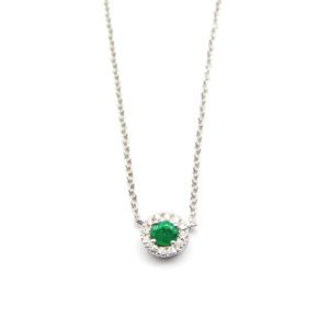 Collana smeraldo e diamanti