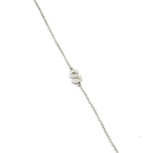 Bracciale con iniziale piccola di diamanti