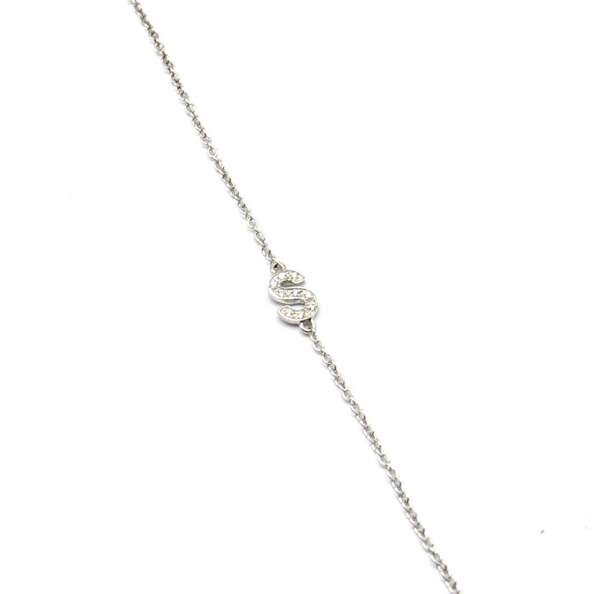 Bracciale con iniziale piccola di diamanti Bracciale con iniziale piccola di diamanti