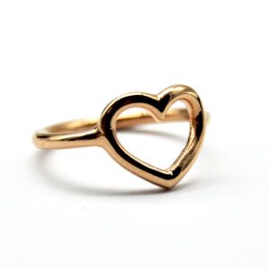 Anello di filo cuore oro rosa