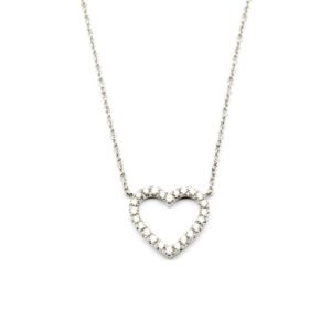 Diamond heart choker