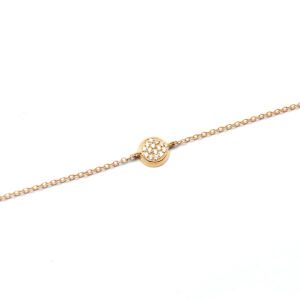 Bracciale pepita oro rosa e diamanti2