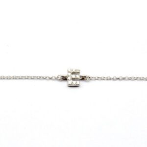 Mini initial diamond bracelet