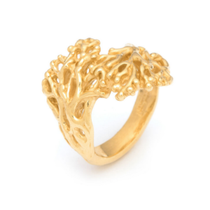 Coral contrarié Ring Giovanni Raspini