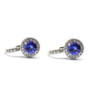 Tanzanite and diamond earrings