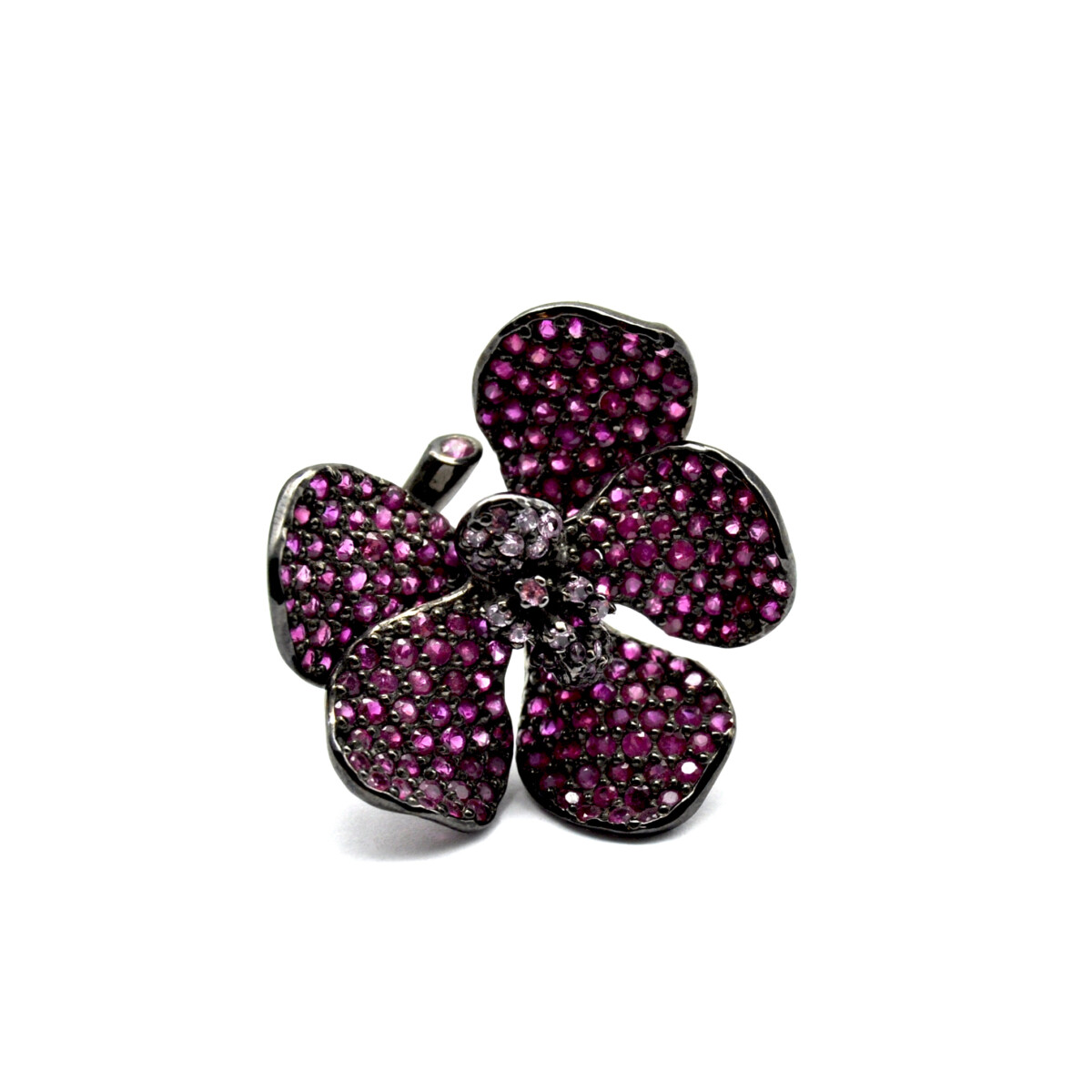 Anello argento e zaffiri rosa Anello argento e zaffiri rosa