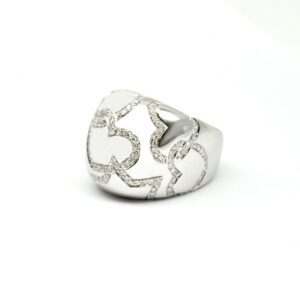 Anello in oro bianco e diamanti Gioielmoda Pasquale Bruni