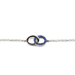 Bracciale abbraccio zaffiri blu