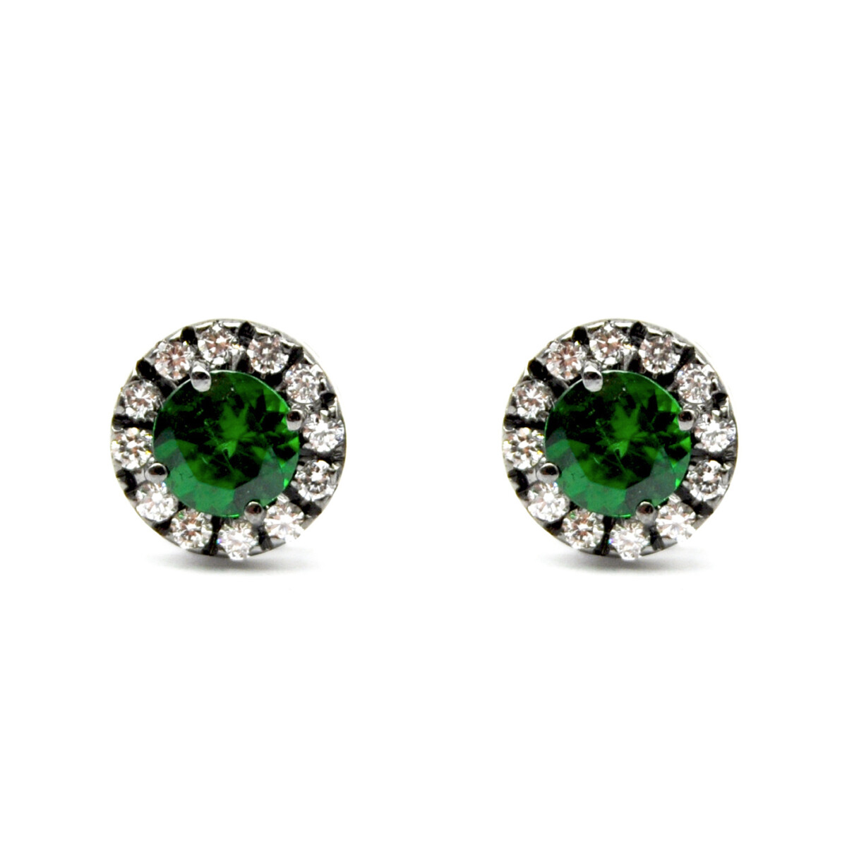 Tsavorite and diamond earrings Tsavorite and diamond earrings