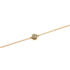 Bracciale oro rosa pepita diamanti brown