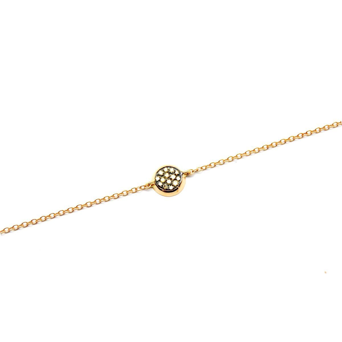 Bracciale oro rosa pepita diamanti brown Bracciale oro rosa pepita diamanti brown