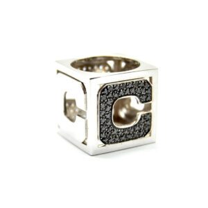 Anello cubo personalizzabile dimanati neri