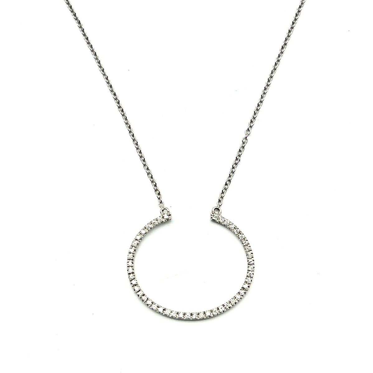 INSIEME collana porta anello oro bianco e diamanti INSIEME collana porta anello oro bianco e diamanti