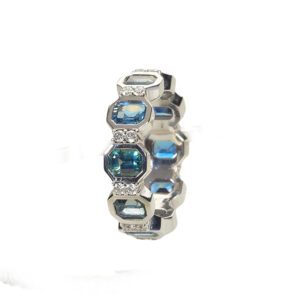 Fedina girodito zaffiri e diamanti