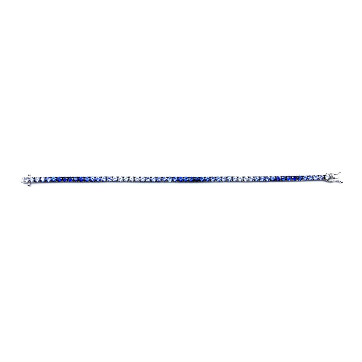 Bracciale Tennis zaffiri blu sfumati Bracciale Tennis zaffiri blu sfumati