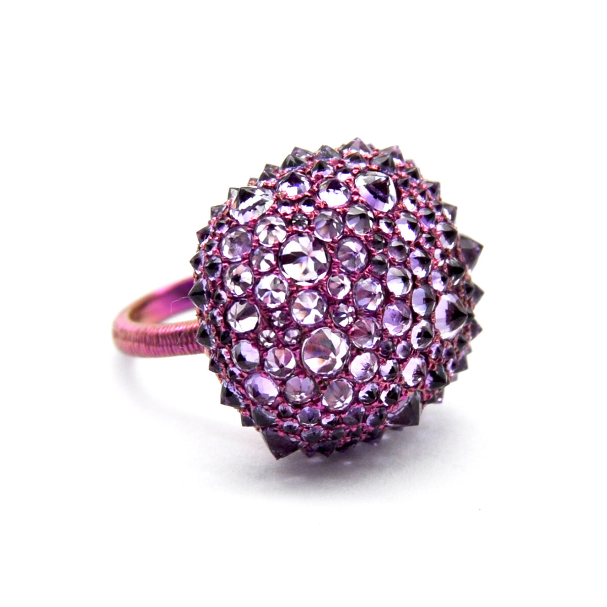 Titanium and amethyst ring Titanium and amethyst ring